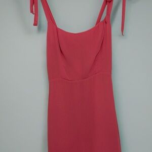 NWT Reformation Annabell Mini Sundress SnapDragon Pink w/ Tying Shoulders - Sz 8